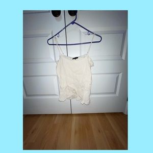 White Crop Tank Top/Blose